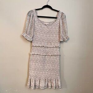 Women’s White Mini Dress Fairy Boho Wedding Whimsy Cottagecore Kawaii Medium